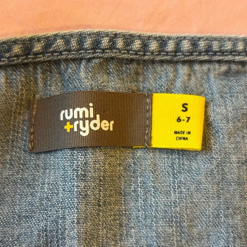 Rumi + Ryder Denim Tank Top with Daisy Embroidery - Picture 6 of 7